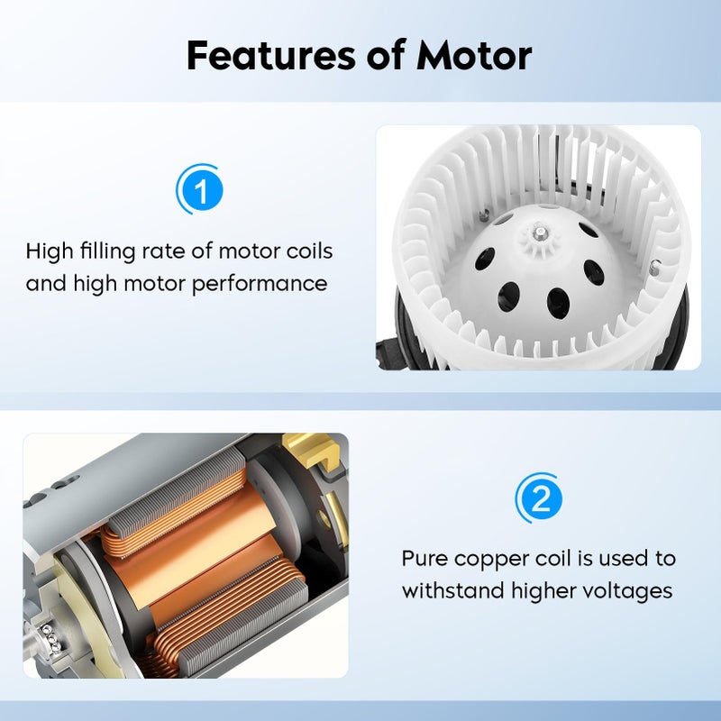 AEagle Front HVAC Heater Blower Motor Assembly for 2011-2024 Dodge Durango & 2011-2021 Jeep Grand Cherokee 2008-2020 Grand Caravan 2008-2016 Chrysler Town & Country Repalces for 700216 68029719AA - Image 4